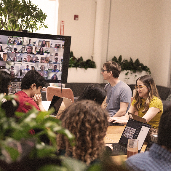 the Imbue team working together